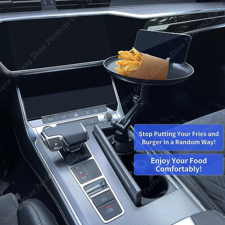 360° Car Mount Food Table With Phone Holder