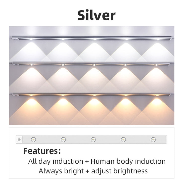 Ultra Thin LED Light - HOW DO I BUY THIS USB-Silver / 3 Colors in 1 Lamp / 20cm