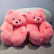 Teddy Bear Plush Slippers - HOW DO I BUY THIS Pink / 5.5