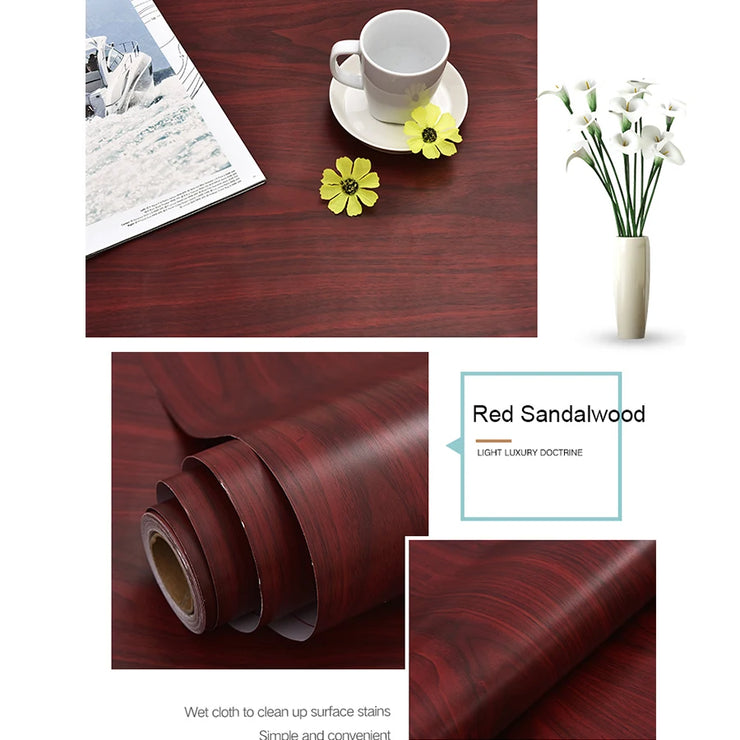 Self Adhesive Wood Wallpaper - HOW DO I BUY THIS Red Sandalwood / 40cm x 1m