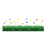 Green Grass Butterfly Art Vinyl Wall Stickers