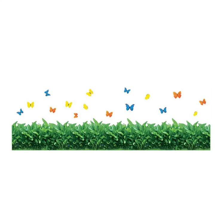 Green Grass Butterfly Art Vinyl Wall Stickers