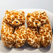 Teddy Bear Plush Slippers - HOW DO I BUY THIS Giraffe / 5.5