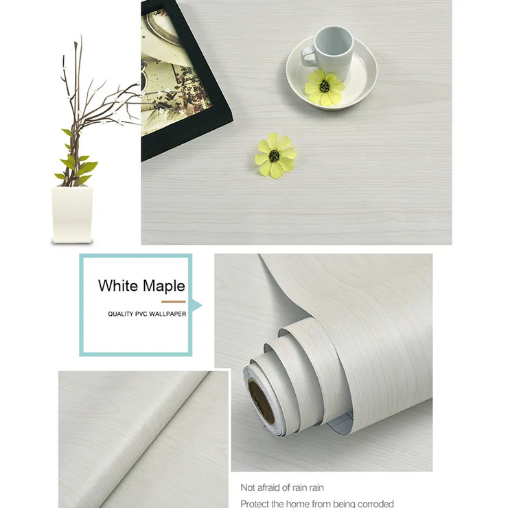 Self Adhesive Wood Wallpaper - HOW DO I BUY THIS White Maple / 40cm x 1m