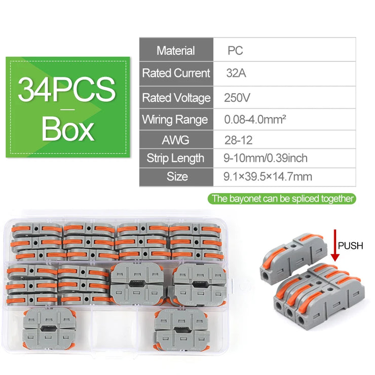 Quick Splicing Multiplex Butt Wire Connector - HOW DO I BUY THIS 34PCS Boxed