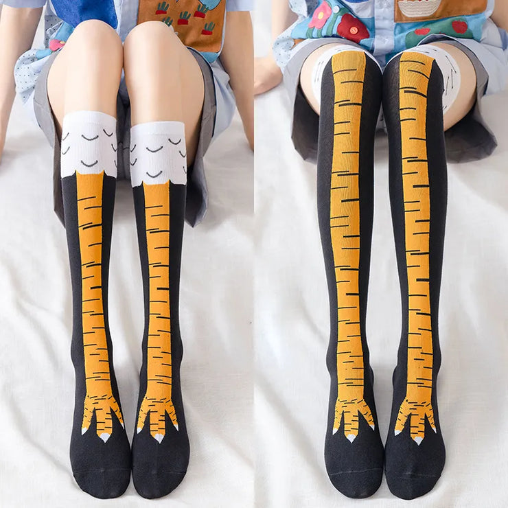 Funny Chicken Paw Stocking Over-knee Socks