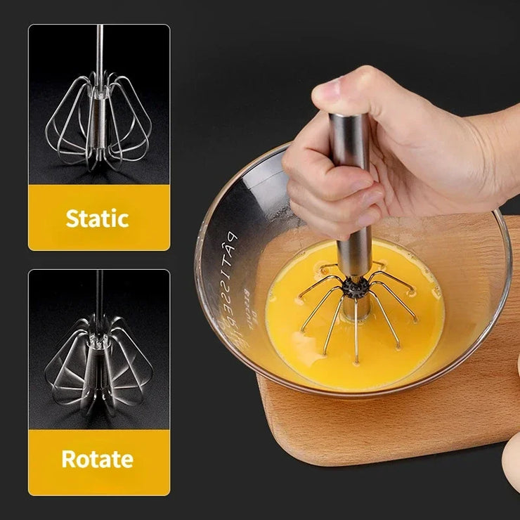 Semi-Automatic Stainless Egg Beater