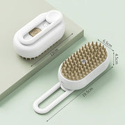 Pet Hair Removal Grooming Brush With Steamy Spray - HOW DO I BUY THIS White