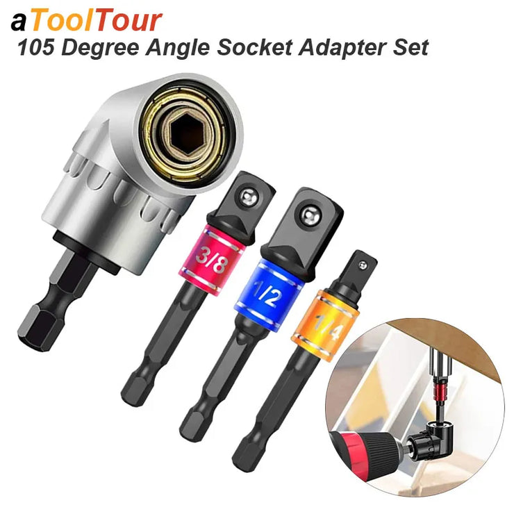 105 Degree Angle Socket Adapter Extension Set