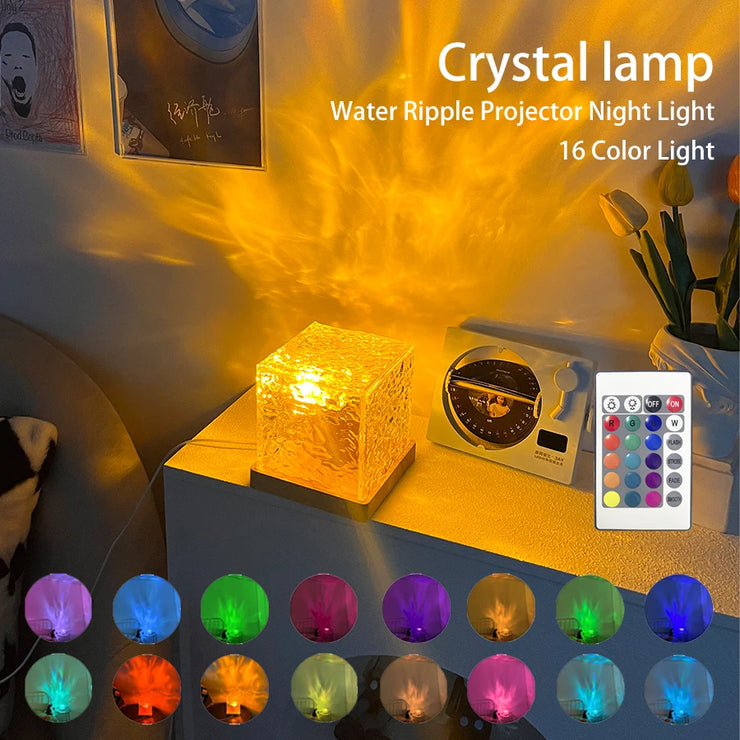16 Colors Dynamic Rotating Water Ripple Projector