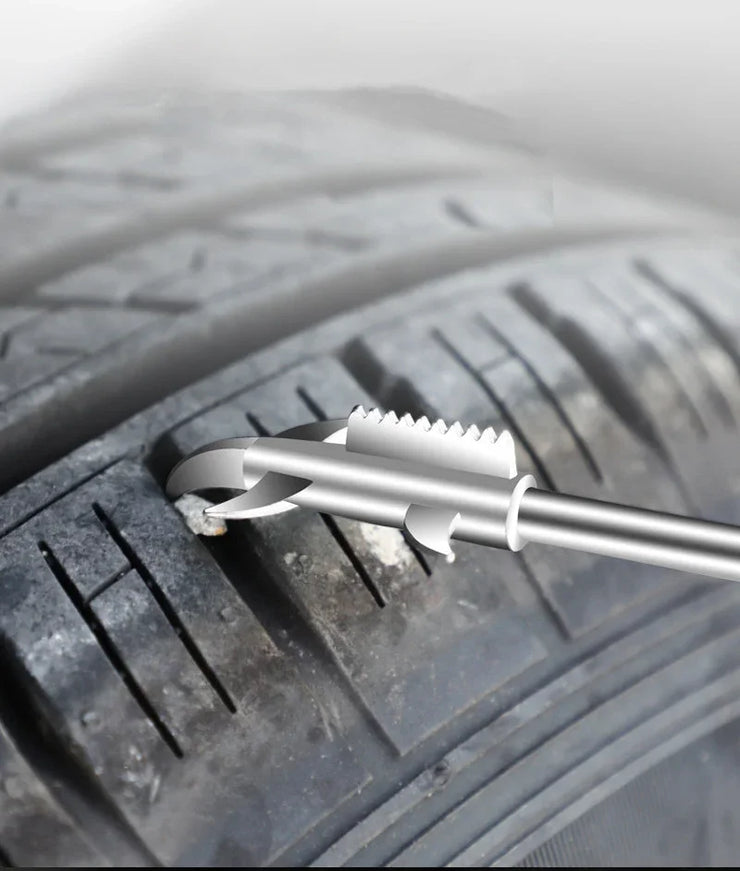 Car tire cleaning hook