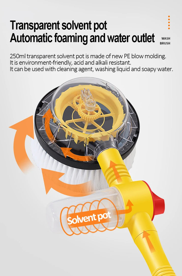 360 Degree Automatic Rotating Car Wash Brush Kit