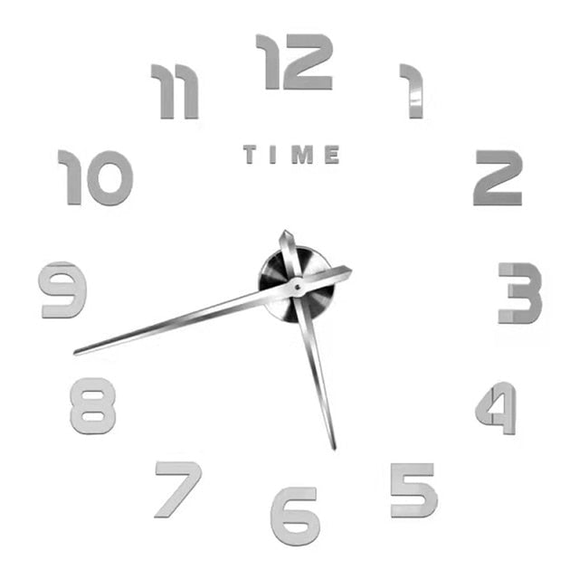 Modern Wall Clock - HOW DO I BUY THIS 023 Silver / 3D Diameter 60-90CM