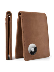 Retro Minimalist Men's AirTag Wallet