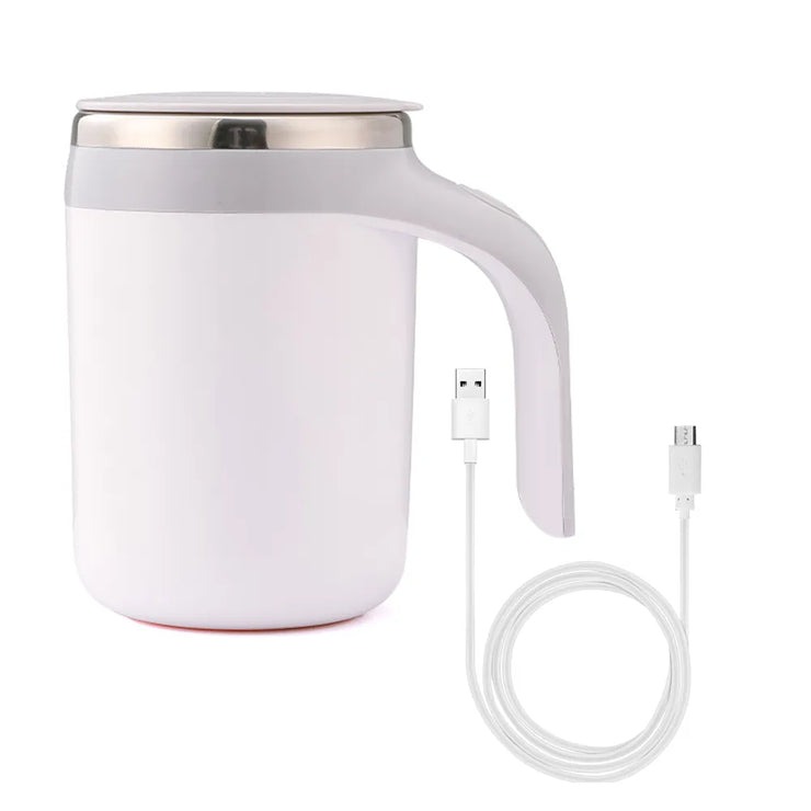 Rechargeable auto stirring cup