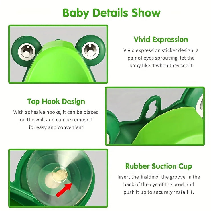 Cute Frog Potty Training Urinal Boy With Fun Aiming Target