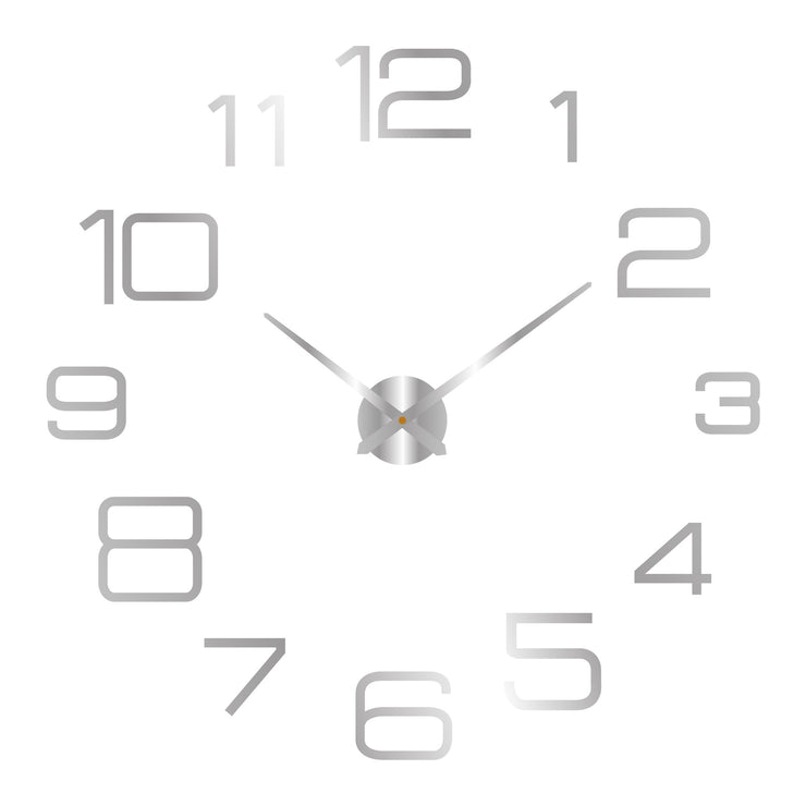 Modern Wall Clock - HOW DO I BUY THIS 011 Silver / 3D Diameter100-130CM