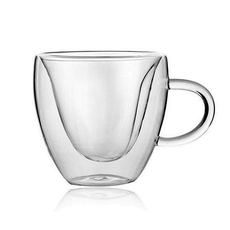 Heart Love Shape Glass Coffee Mug Cup Double Wall Drinking Tea Milk Juice Water Glasses Heat Resistant Drinkware Set Lover Gift - HOW DO I BUY THIS Clear / 250ML