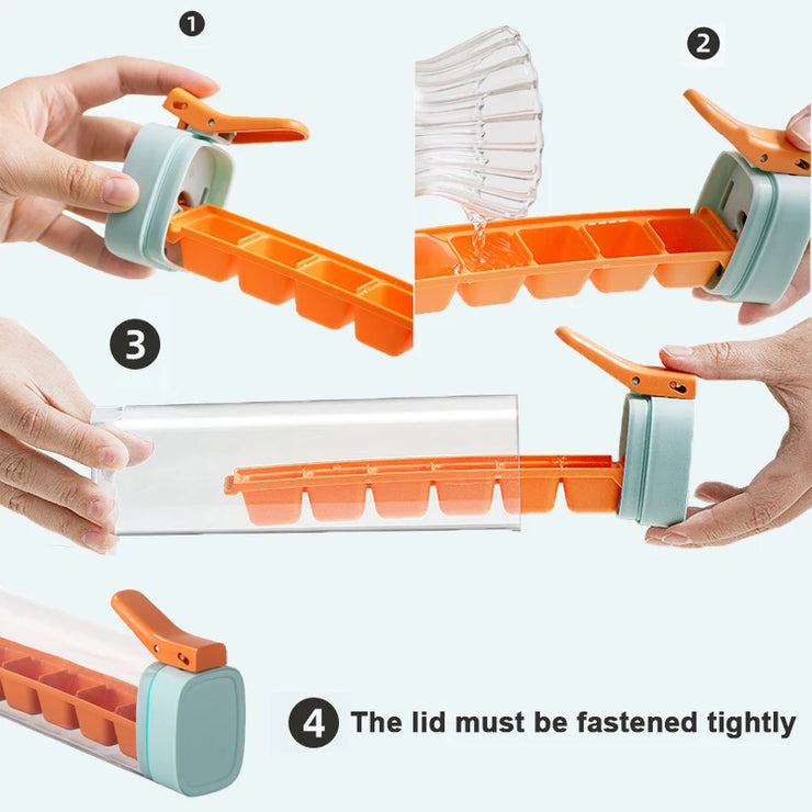 Press Type Ice Cube Maker