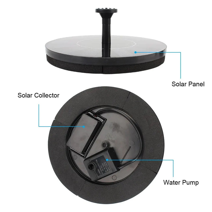 Solar Powered Bird Bath Waterfall Fountain