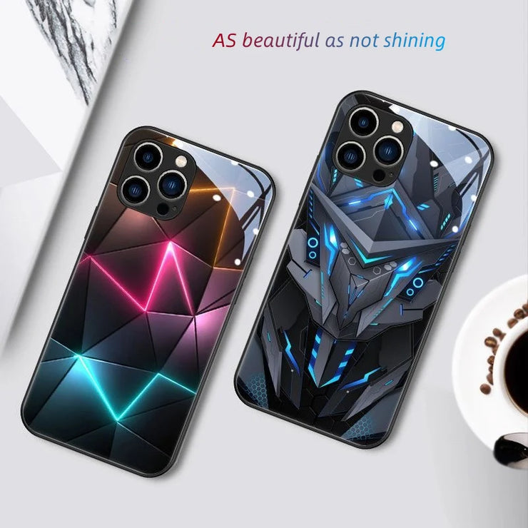 Geometry LED Light Voice Control Phone Case For Samsung