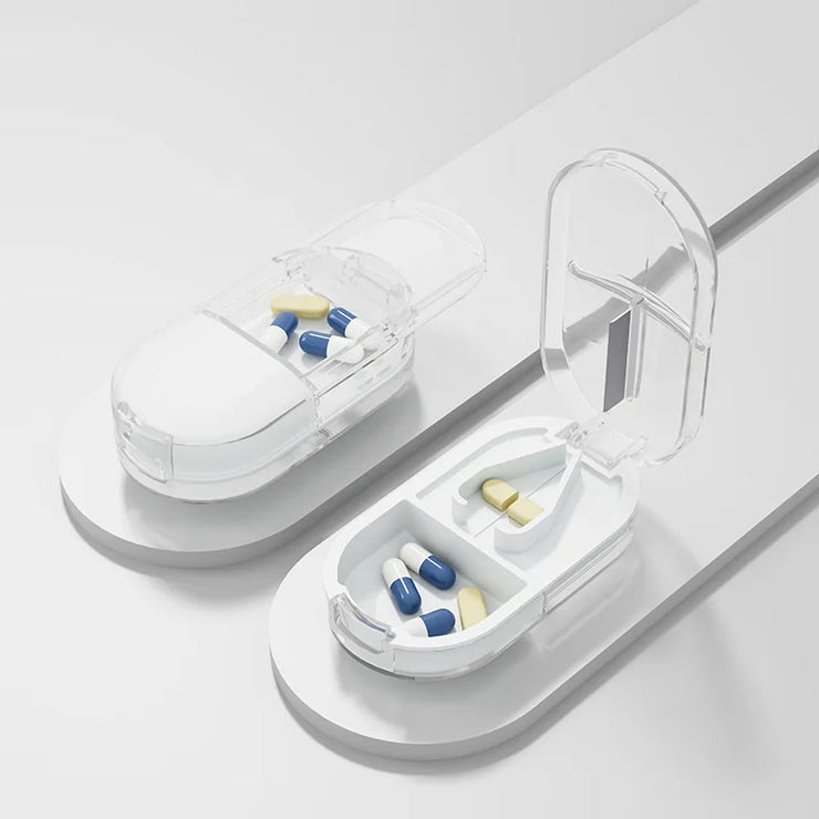 2 In 1 Pill Cutter With Storage Box
