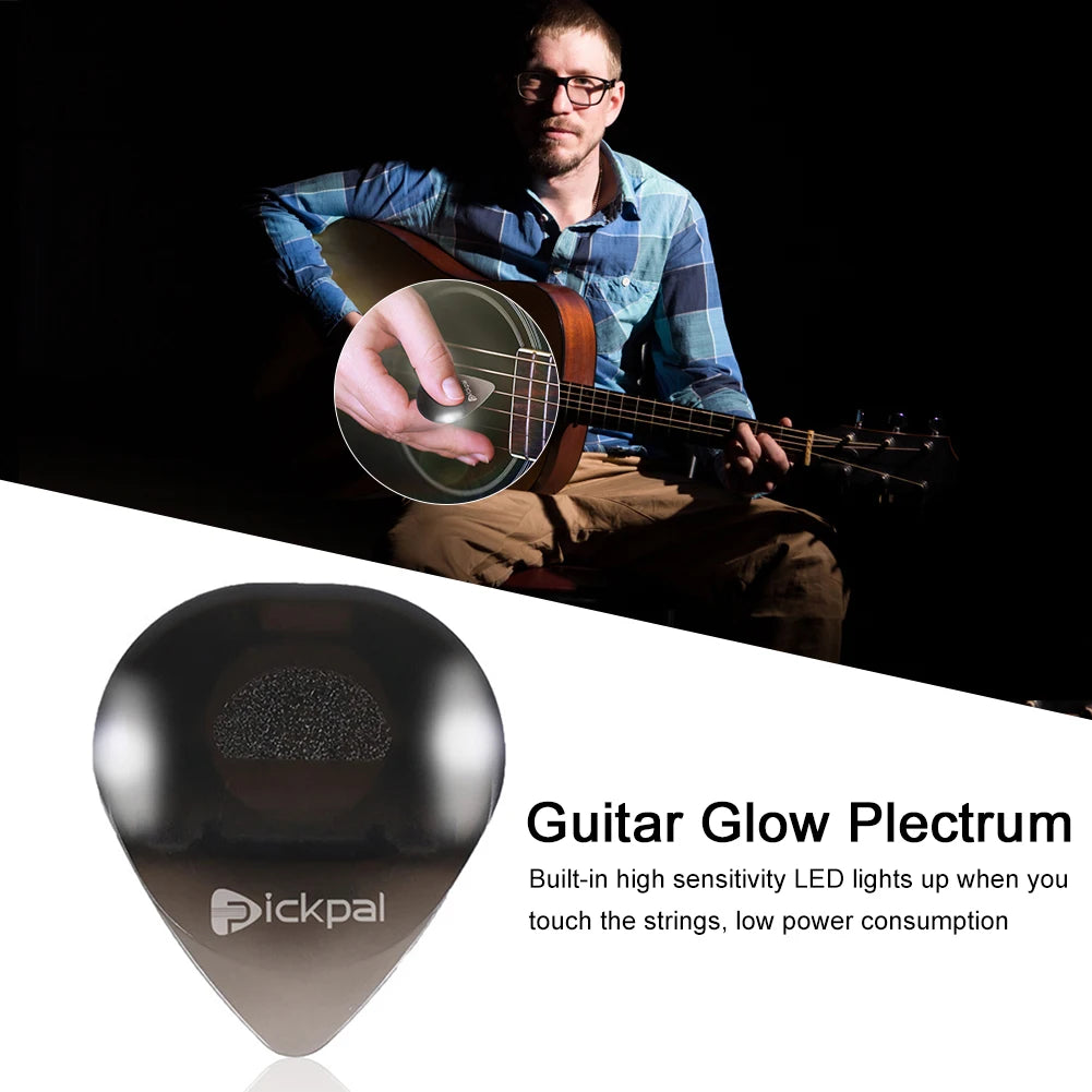 Guitar LED Pick Shining Luminous Non-slip Colored Light Guitar Picks  Plectrum