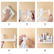 Self-adhesive Bathroom Cosmetics Storage Racks