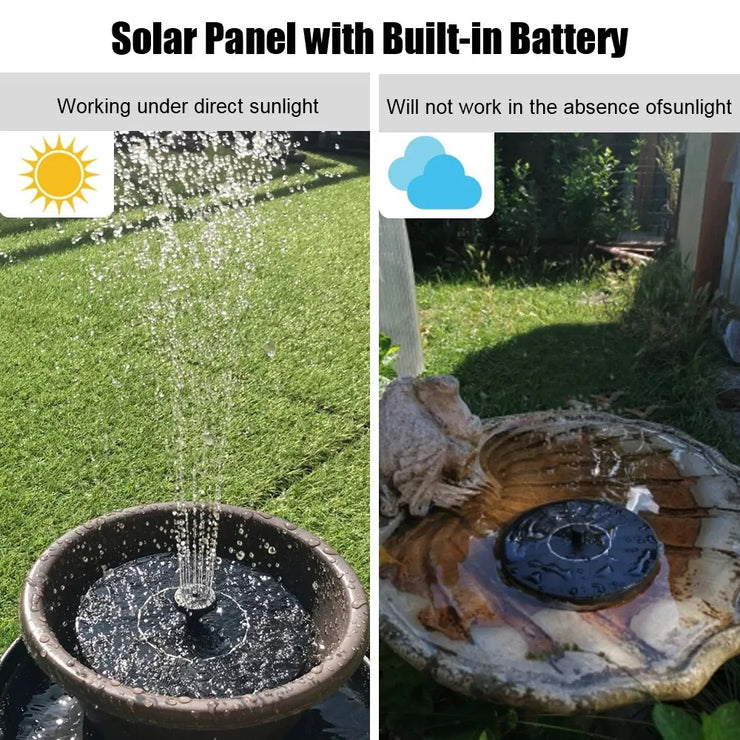 Solar Powered Bird Bath Waterfall Fountain