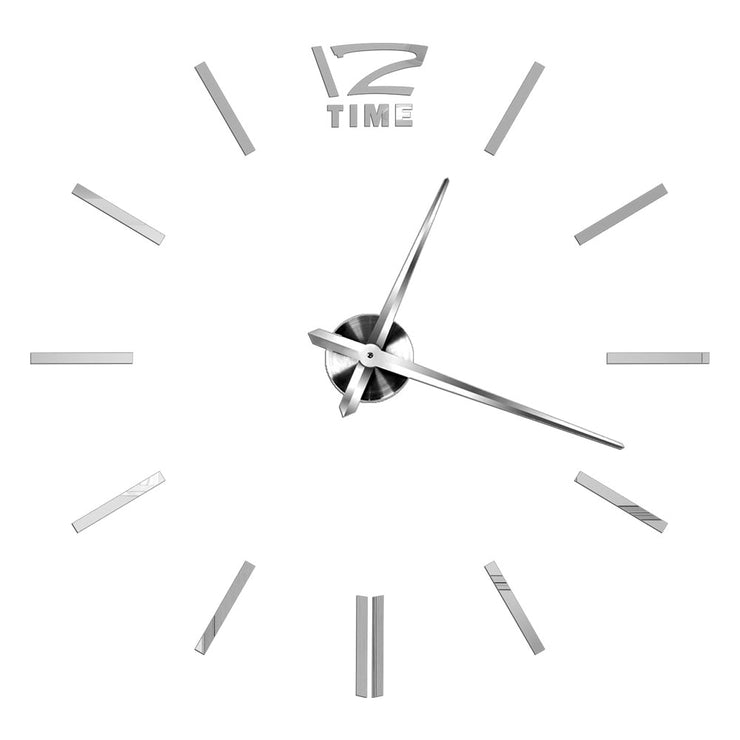 Modern Wall Clock - HOW DO I BUY THIS 056 Silver / 3D Diameter 60-90CM