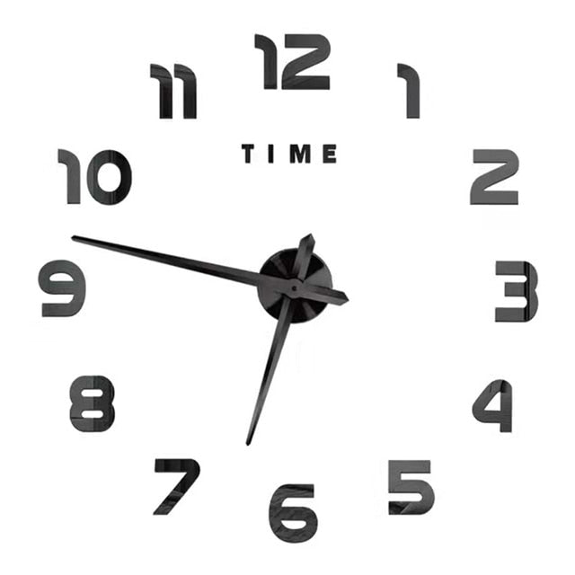 Modern Wall Clock - HOW DO I BUY THIS 023 Black / 3D Diameter 60-90CM