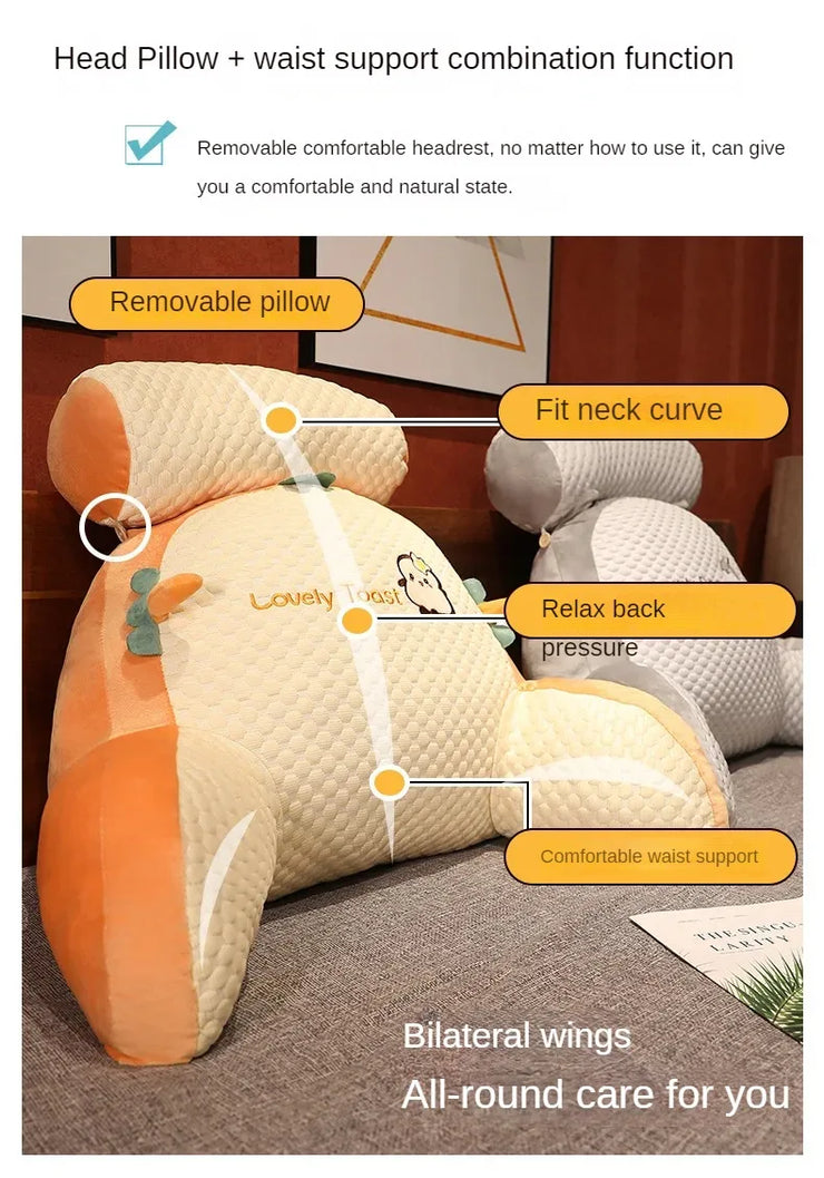 Backrest Pillow with Headrest Cushions