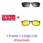 5 In 1 Glasses - HOW DO I BUY THIS 1 Frame 2 Clips 14 / Matt Black Frame