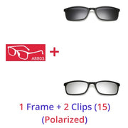 5 In 1 Glasses - HOW DO I BUY THIS 1 Frame 2 Clips 15 / Matt Black Frame