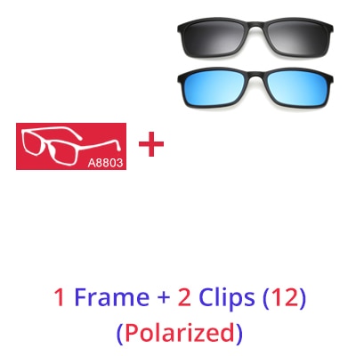 5 In 1 Glasses - HOW DO I BUY THIS 1 Frame 2 Clips 12 / Matt Black Frame