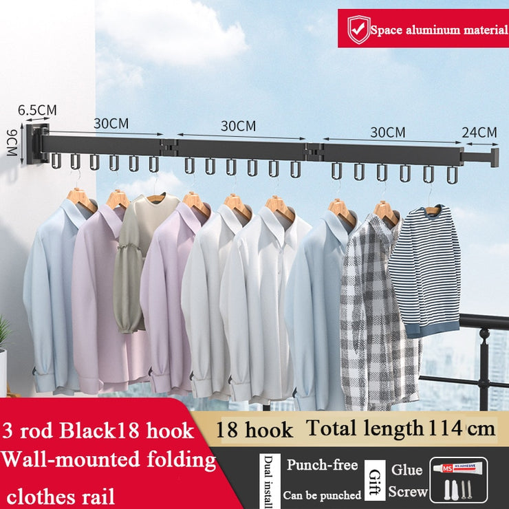 Folding Clothes Hanger - HOW DO I BUY THIS 3 rod black 18 hook