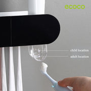 Wall-Mounted Toothbrush Station