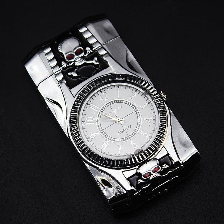 Luxurious Lighter Watch - HOW DO I BUY THIS Silver Skull