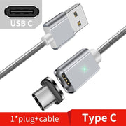 Magnetic Micro USB Cable - HOW DO I BUY THIS Hit Modern / Silver Type C Cable / 1m