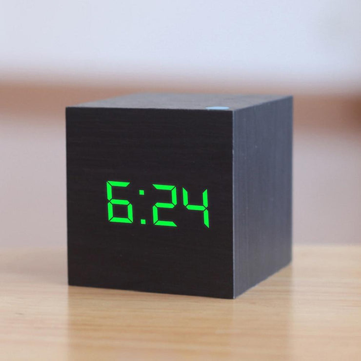 Modern Digital Wood Clock - HOW DO I BUY THIS Black Green