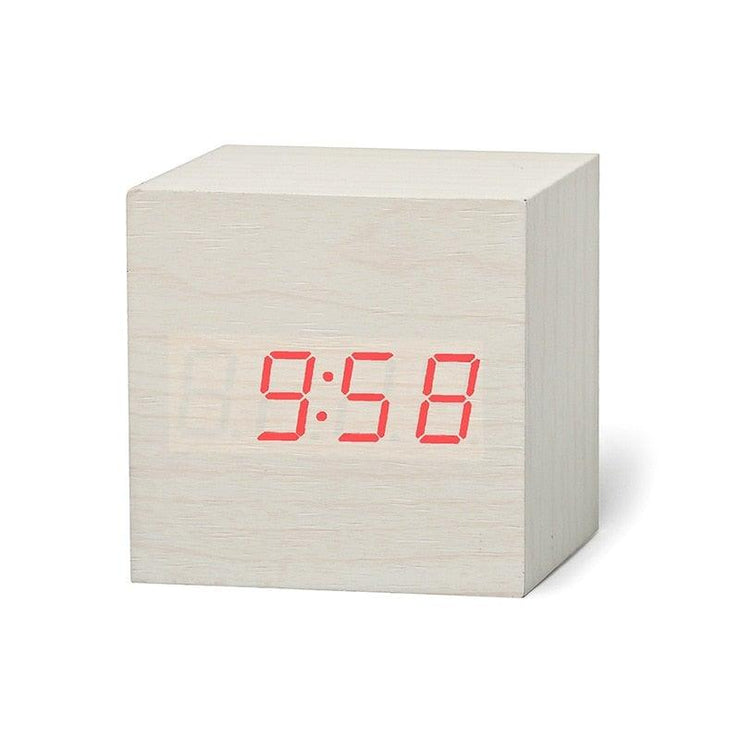 Modern Digital Wood Clock - HOW DO I BUY THIS White Red
