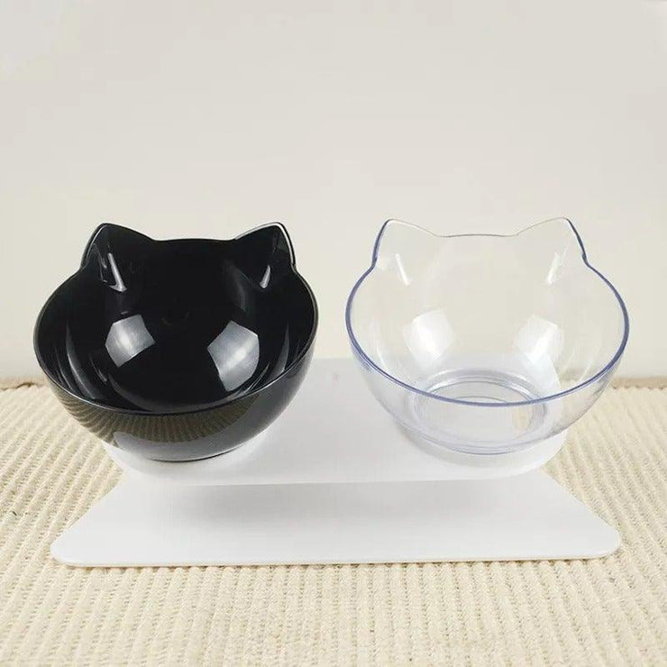 Non-Slip Double Pet Bowl - HOW DO I BUY THIS Transparent & Black